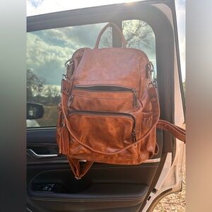 Brown Backpack